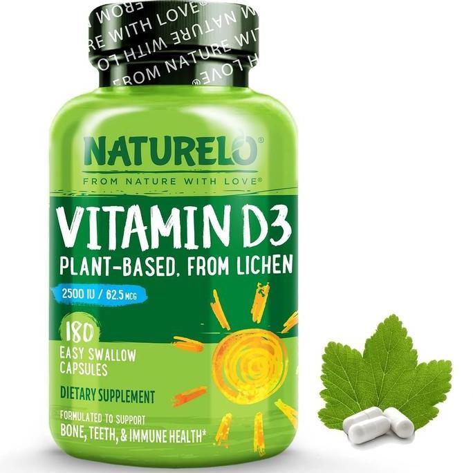 NATURELO - Vegan Vitamin D3 2500 IU - 180 capsules