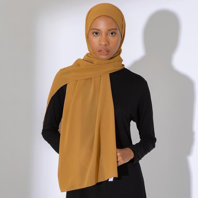Lozy Hijab - Araa Shawl (Hijab Pashmina Tali Instan Melayu Bahan Chiffon Ceruty Babydoll) Kerudung C