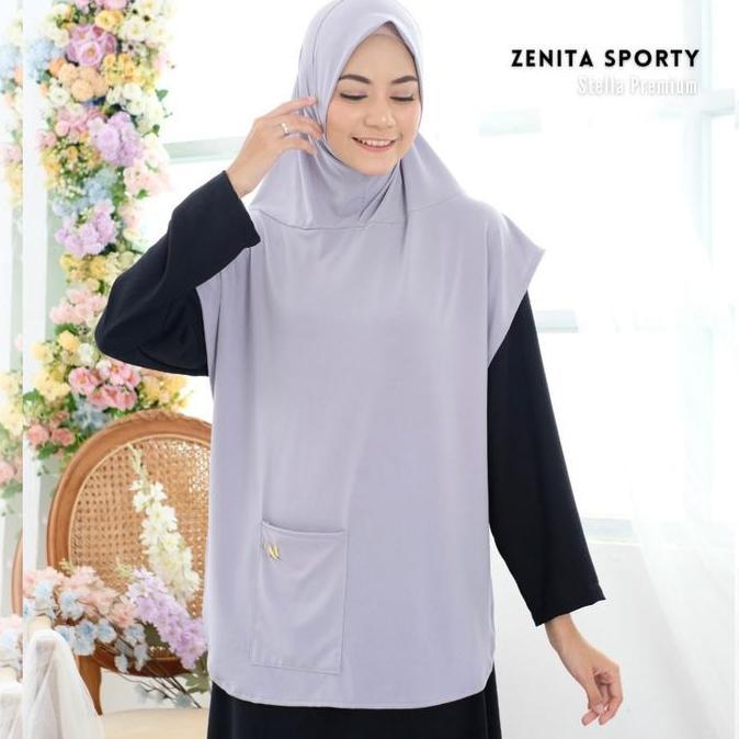 Milyarda Hijab Instan Zenita Sport Kerudung Rompi Sporty Jilbab Olahraga Renang Nyaman Muslim Panjan