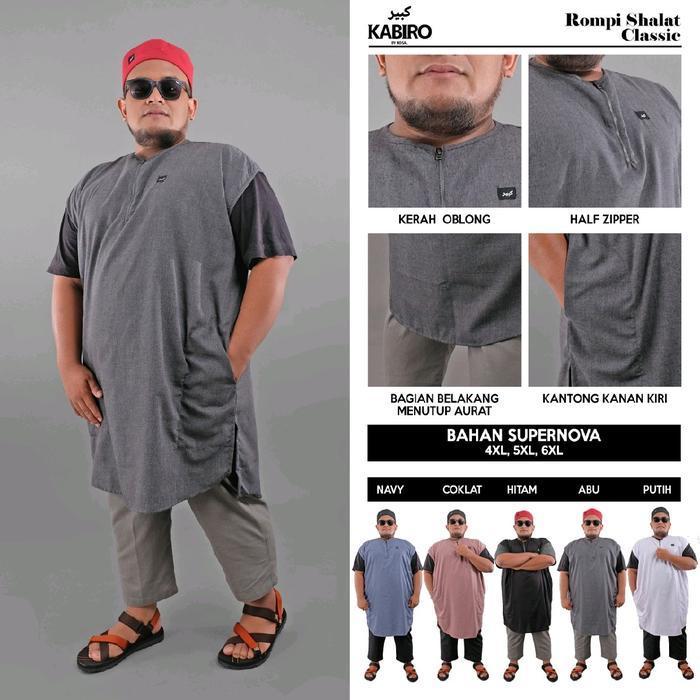 (Termurah) Rompi Sholat Jumbo Rosal Classic Kabiro Rompi Koko Pria Dewasa Ukuran Big Size 4Xl 5Xl 6X