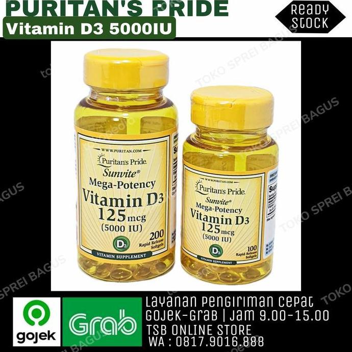 VITAMIN D3 125MCG 5000 IU - PURITAN'S PRIDE