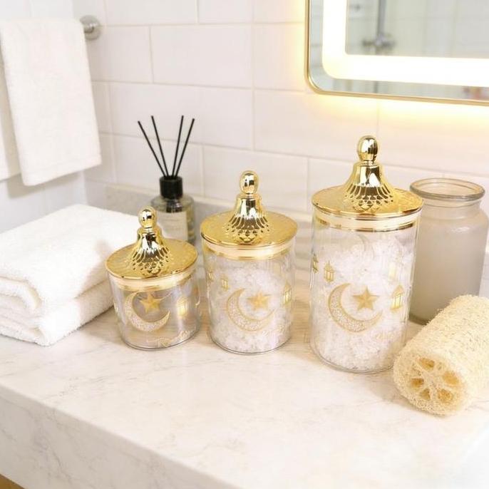 Toples Set Mewah Bersegel Tempat Penyimpanan Kue Kering Lebaran Aesthetic Kue Lebaran Set Mewah HM