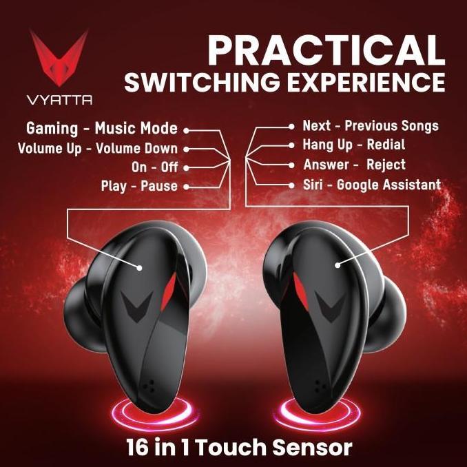 VYATTA AIRBOOM NANO G TWS BLUETOOTH HEADSET EARPHONE GAMING