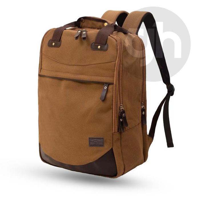 GH-Bag Tas Ransel Pria Wanita DALTON Canvas Backpack Sekolah