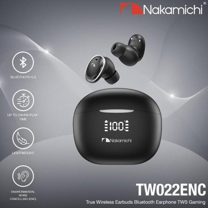 Nakamichi TW022ENC TWS Gaming True Wireless Earbuds Bluetooth Earphone