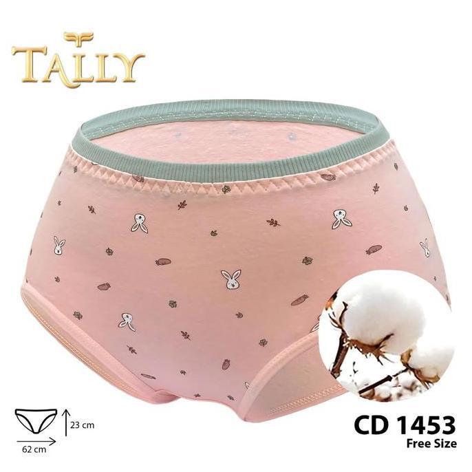 Wokpu- Tally Sarwendah Cd 1453 Celana Dalam Wanita Segitiga Bahan Katun Fit To L-Xl Cd Wanita Motif 