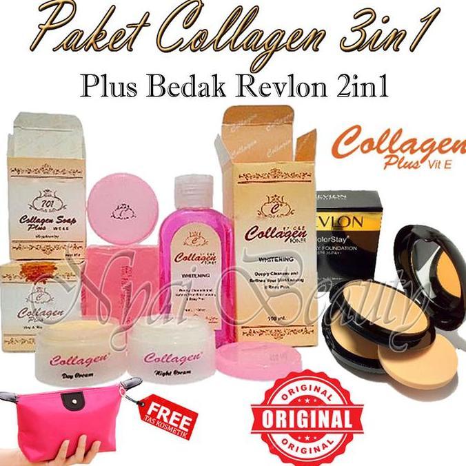 sswwgudang - paket lengkap collagen 3in1 - cream collagen susun siang malam - sabun collagen 71 - to