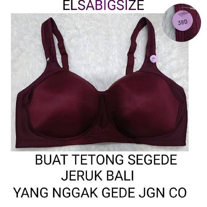 Wokpu- Bra Super Jumbo Tanpa Kawat 38D,38Dd,40D,40Dd,40C,42D,42Dd,42C,44C