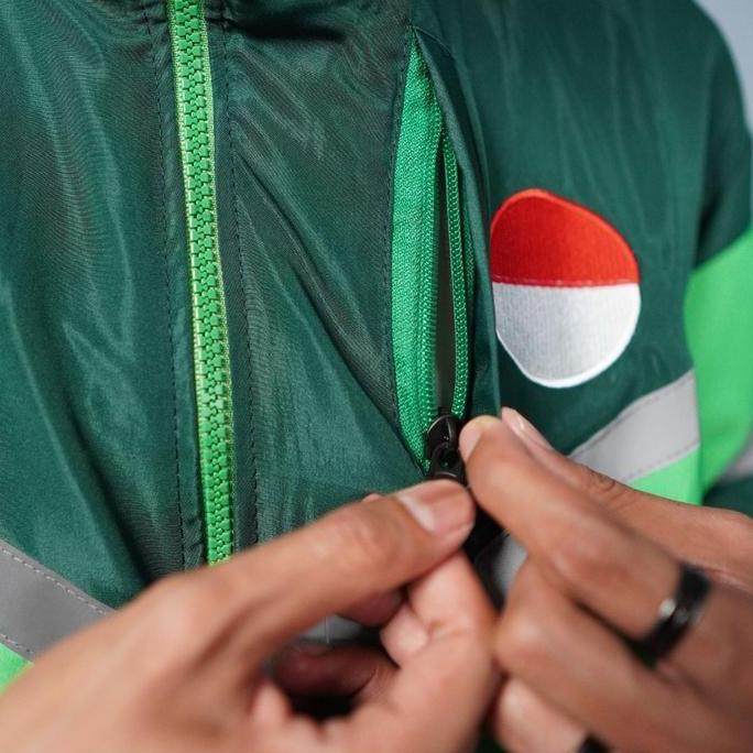 Xxpi- Jaket Bomber Gr3B Bbs - Jakett Driver Ojol Hijau Thailand - Jakett Motor Pria Full Bordir