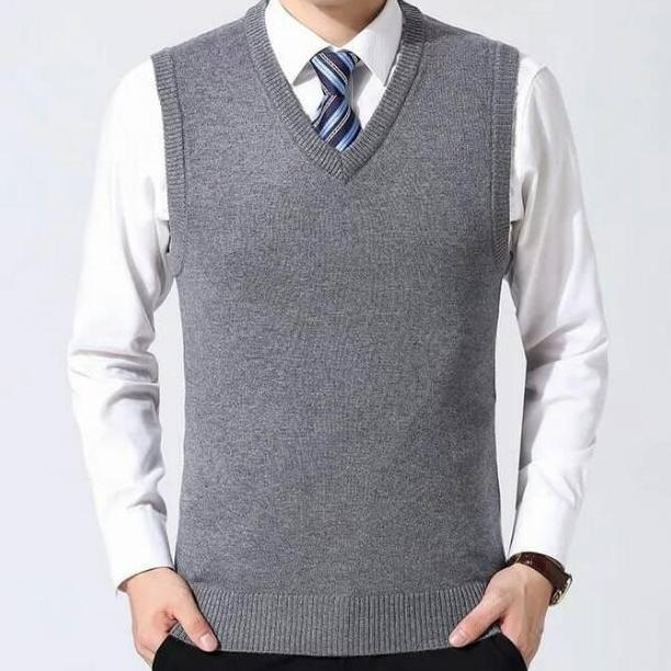 Xxpi- Rompi Pria Rajut Casual Keren Terbaru Kantor Semi Formal Vest Bahan Knitting Benang Halus Nyam