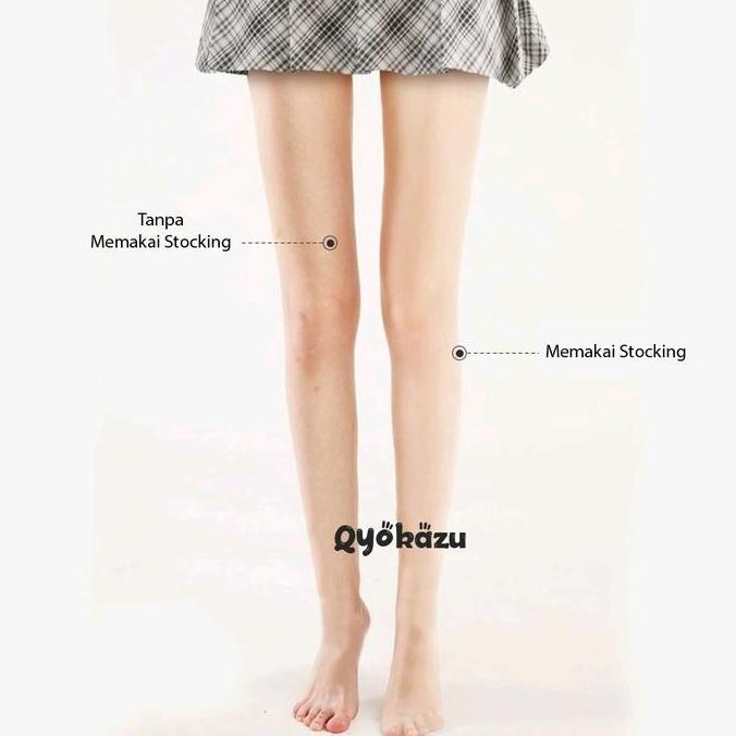 Wokpu- Qyokazu Stocking Pantyhose Uv Semi Mijing Kulit Jepang Terlihat Seperti Kulit Kaki Asli
