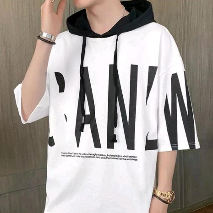 Xxpi- Kaos Hoodie Lengan Pendek Oversize - Hoodie Lengan Pendek Distro Pria Dewasa Tersedia Ukuran M