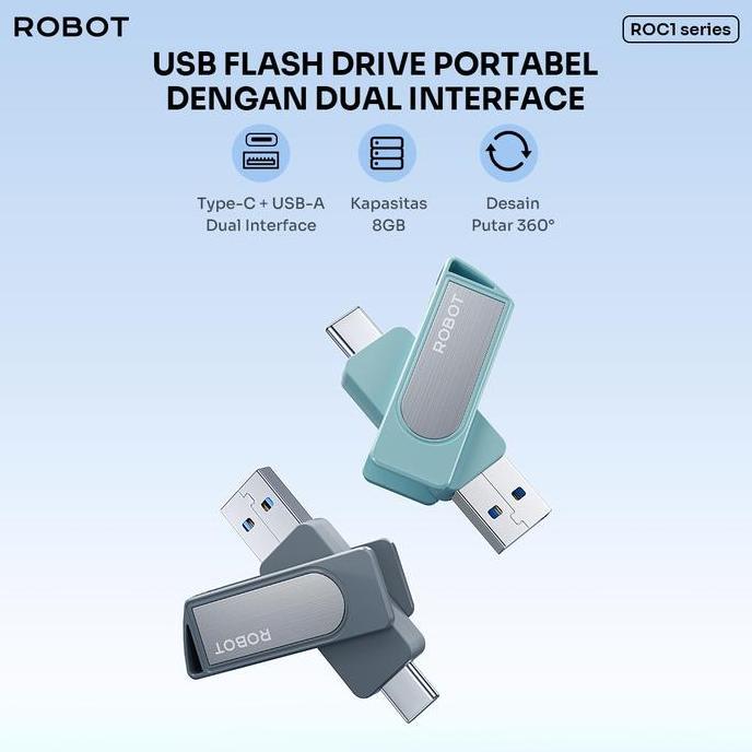 Saveyou- Robot Flashdisk  Dual Otg Interface Usb And Type C Up To 70Mb/S With Storage 8Gb/16Gb/32Gb/