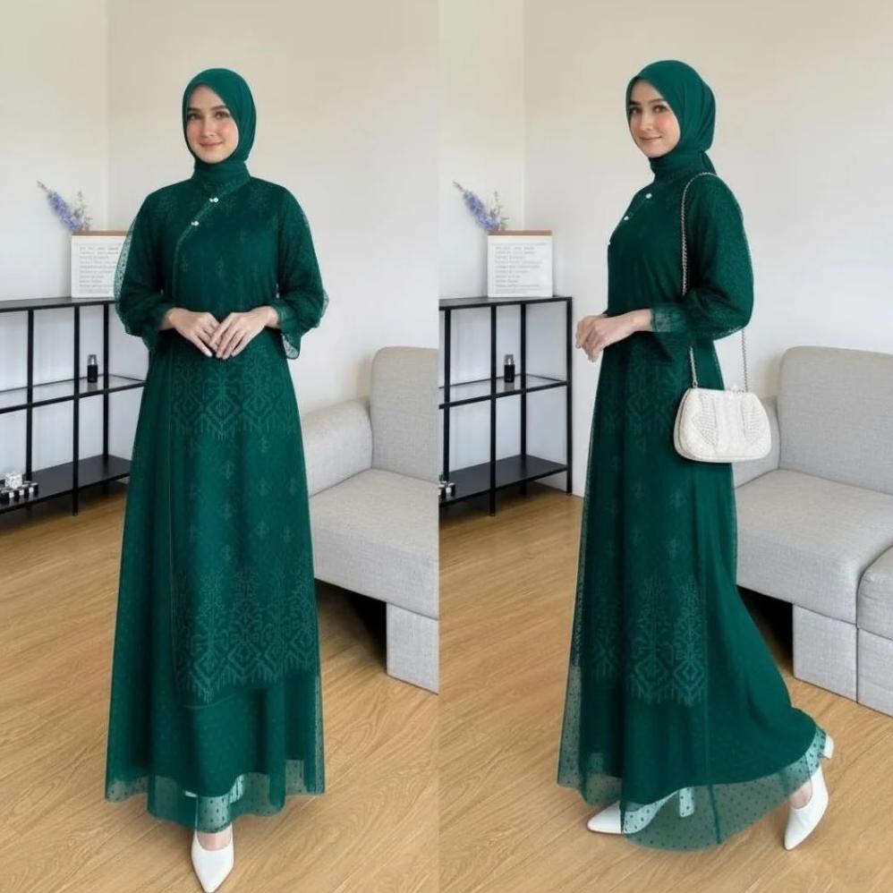 DISKON GAMIS BRUKAT PREMIUM VELVET PLUS TILLE BAJU PESTA KONDANGAN TERBARU 2006 STALYS IBU MUDA