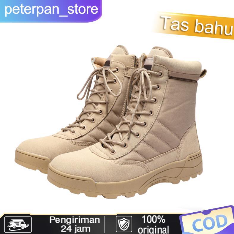Sepatu Boots Pria PDL PDH TNI POLRI Tactical Military Gurun Combet High Best Quality Kerja Lapangan 