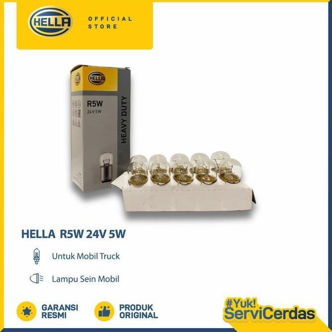 TERMURAH - Lampu Sein Mobil HELLA R5W 24V 5W - Bohlam Mobil