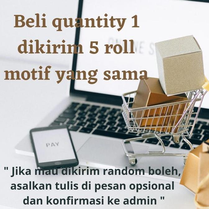 Kantowi- Promo Paket Hemat 5 Roll Wallpaper Stiker Dinding