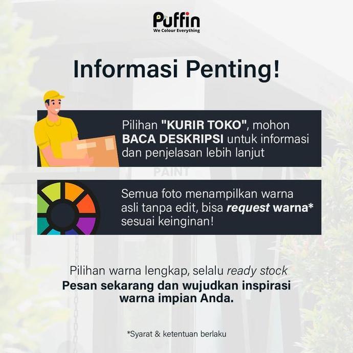 Cat genteng & Waterproof Puffin RoofCoat satin waterbased 4kg