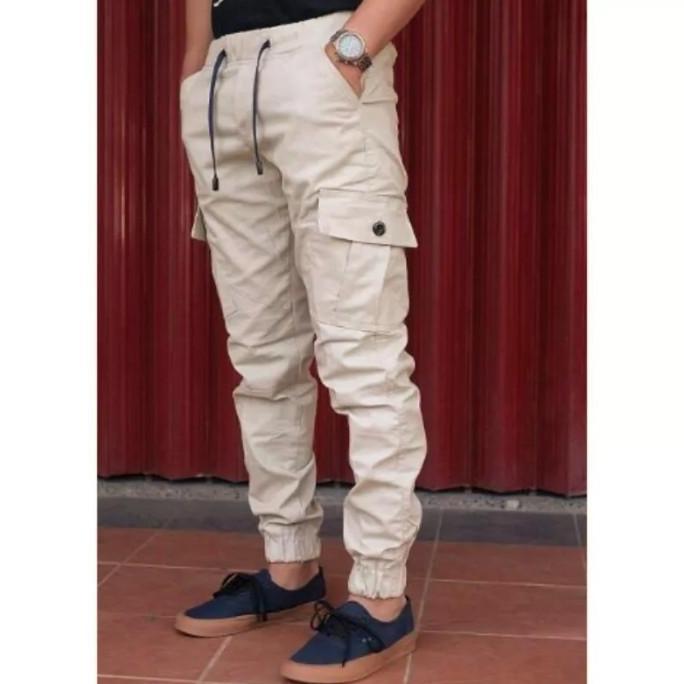 Celana Jogger Pants Panjang Pria Joger cargo Katun Stretch Lembut