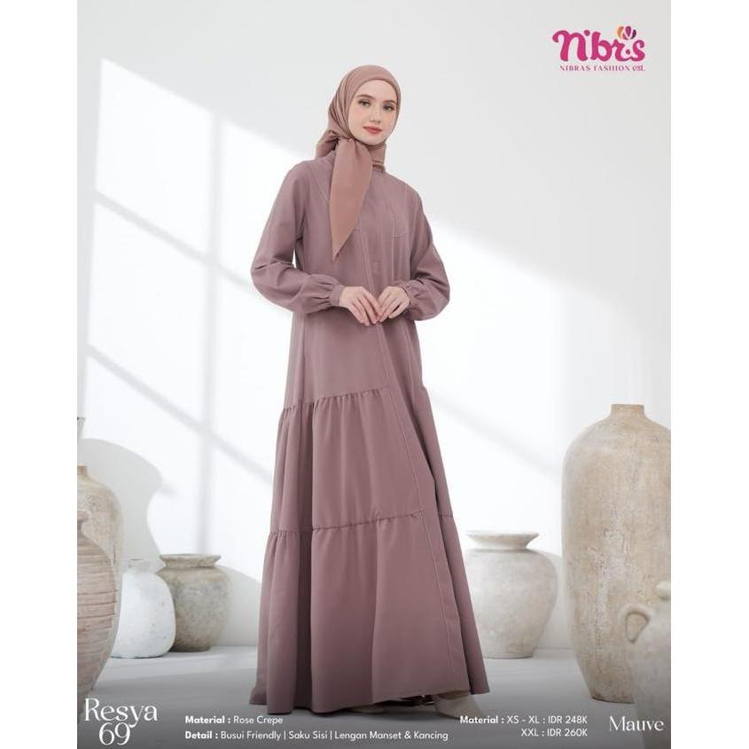 Nibras Resya 69 Gamis Dewasa Polos