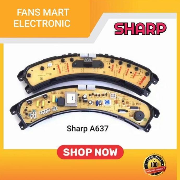 Modul pcb mesin cuci sharp ES N75FY/KY ES N85FY/KY e part A637 READY