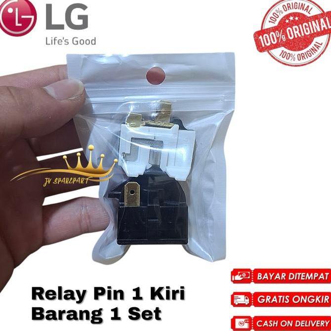 Set Relay Ptc Pin 1 Kiri + Overload Kulkas Lg Original 1 Pintu / 2 Pintu Promo