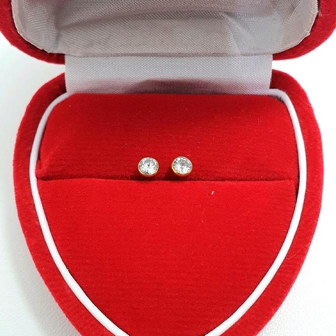 Giwang Anting Tusuk Bayi Model Mata Burung Putih 1/4 Gram (TERBAIK) (TERBARU) (TERMURAH)