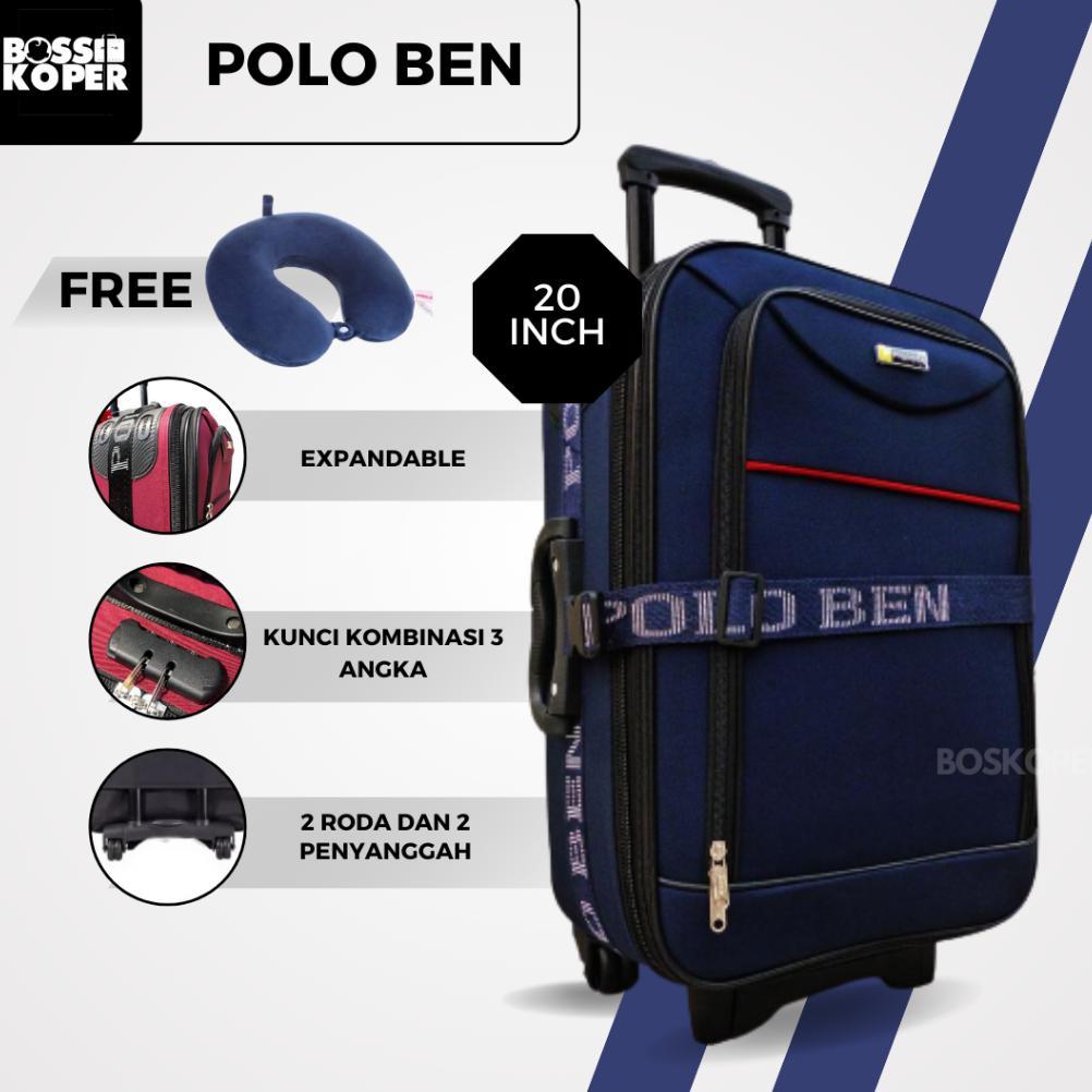 Koper Polo 20 inch Polo - koper kain - koper bagasi - koper murah - koper bahan - tas koper