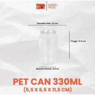 Promo PET CAN 330ml / Toples Pet can / toples kekinian / wadah kue Diskon