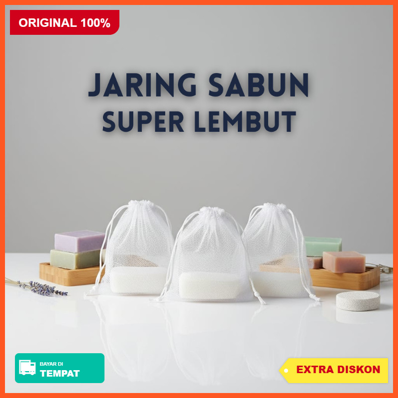 [BEST SELLER] Paket 1 Lusin Jaring Sabun Mandi Foaming Net Penghasil Busa Melimpah Wadah Sabun Batan