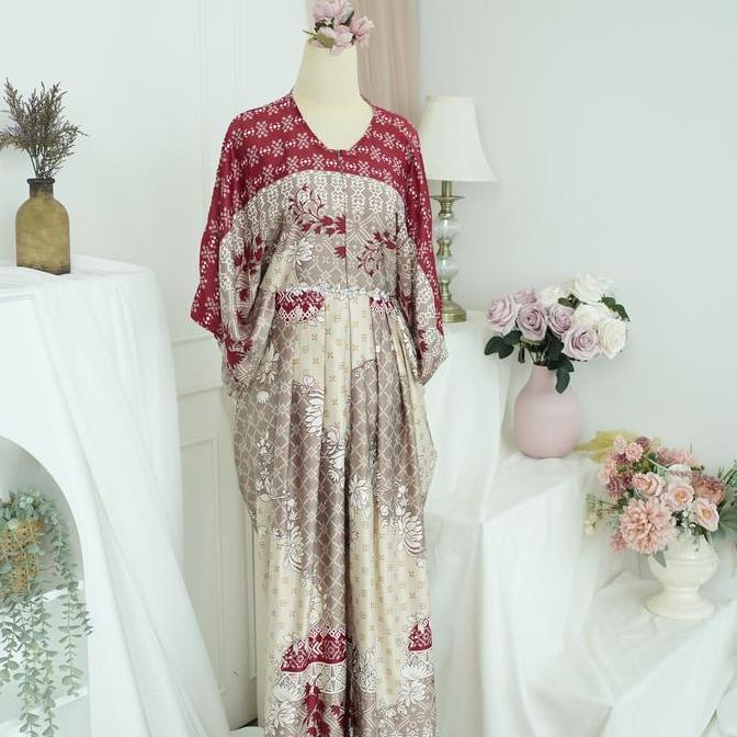 Murah Miss Nomi - Gharsina Kaftan Lebaran - Idul Fitri - Kaftan Motif - Kaftan Busui - Kaftan Satin 