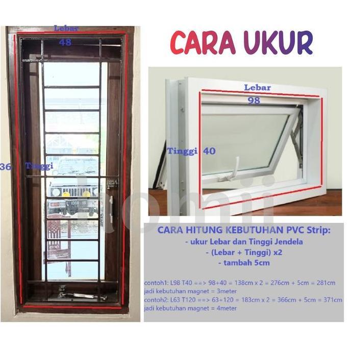 Homii Double Magnet DIY Kasa Nyamuk Fiberglass (Magnet Double Tape + Magnet Karet) Sepasang Magnet K