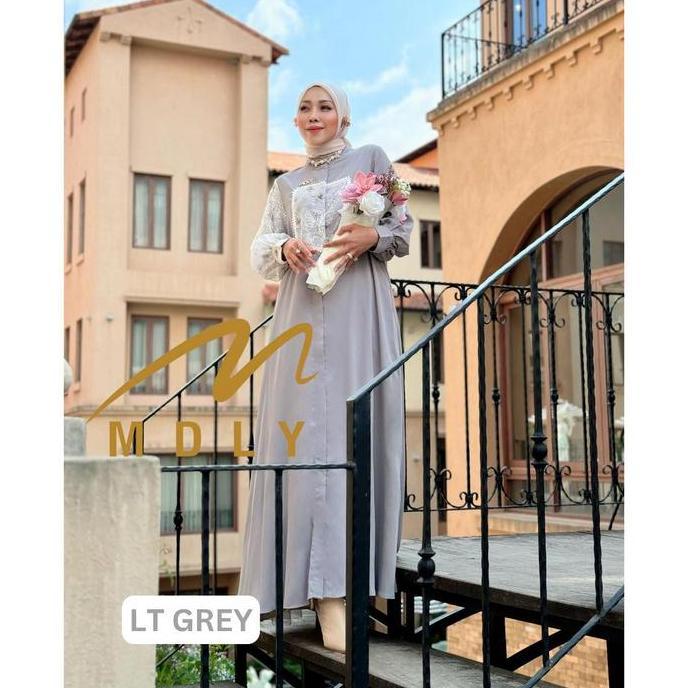 Murah Baju gamis wanita muslim Haura Dress by MDLY Non COD