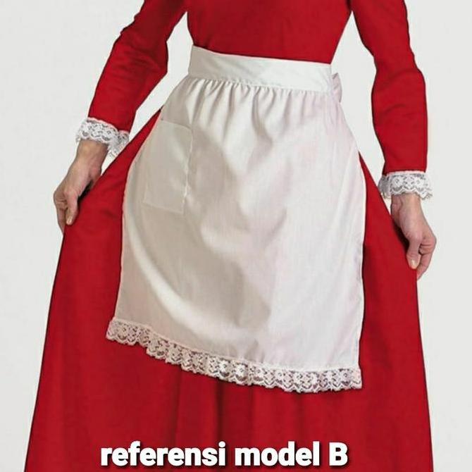 Apron celemek katun renda