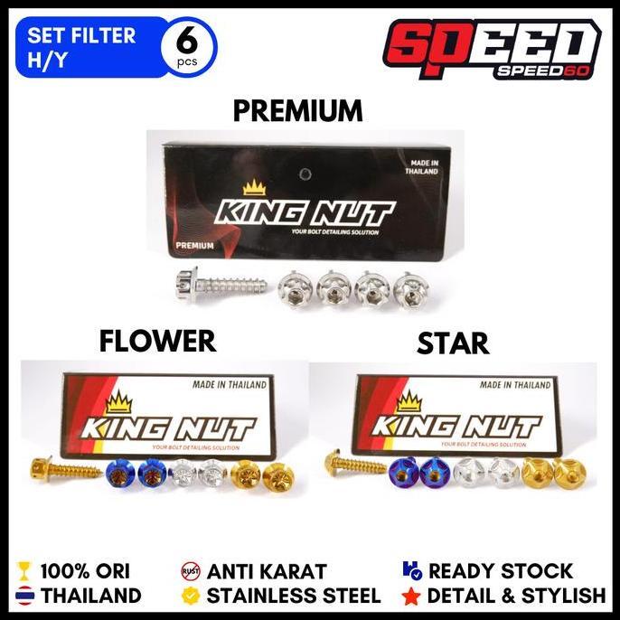 Set Baut Filter Yamaha Mio Fino Soul Gt Probolt Stainless King Nut