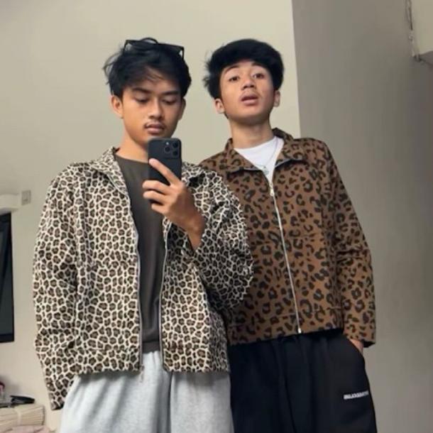 BEST DEALS WORK JACKET PATTERN LEOPARD | JAKET BOXY MOTIF MACAN RANTING