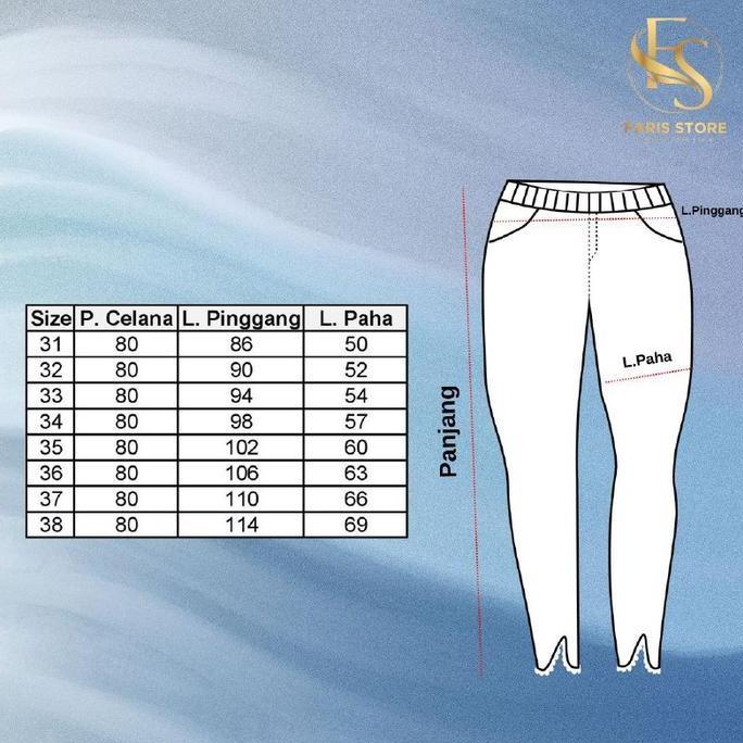 Willply Celana Jeans Celosia 7/9 Pinggang Karet Bahan Jeans Melar Size 27-38 Terbaru