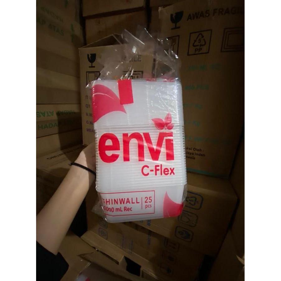 Thinwall Envi Rectangle 1000ML isi 25 set