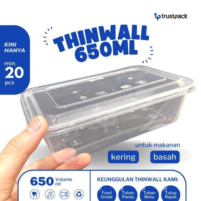 Kotak Makan 650 ml Tempat Box Nasi Microwave Thinwall Food Container