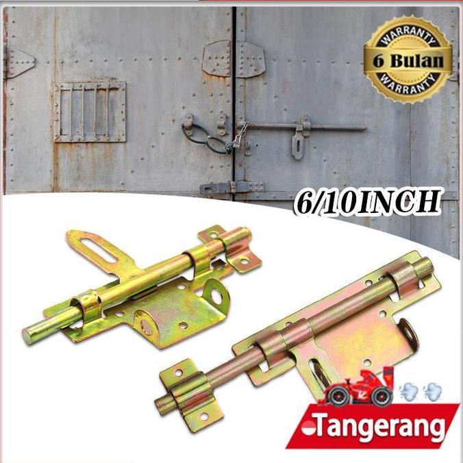 SIMATEKNO 6Inch/10Inch Grendel Gembok Pagar / Grendel Besi Pintu / Kunci Grendel Slot Pintu Besi