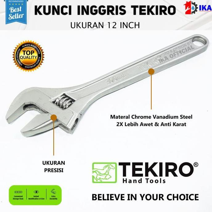 GRASSSTEKNO Tekiro Kunci inggris 12" [300mm] / adjustable wrench 12" Tekiro Kunci