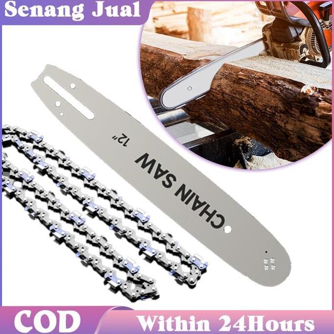 SHAKESPARE Plat Chainsaw Rantai Chainsaw 12 Inch Guide Bar Chainsaw Rantai Potong Chainsaw