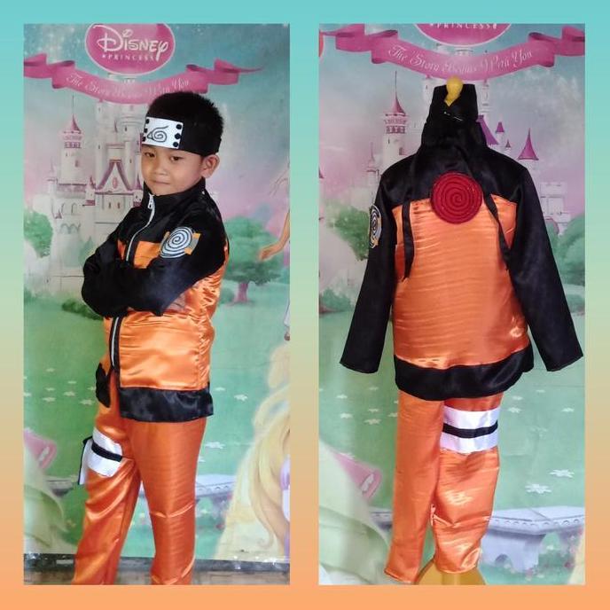 Kostum Naruto Anak/Cosplay Anime Naruto Uzumaki