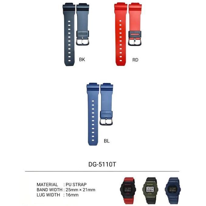 Tali Jam Tangan Digitec 5110 Strap Rubber Digitec DG 5110  DG-5110T (TERBAIK) (TERBARU) (TERMURAH)