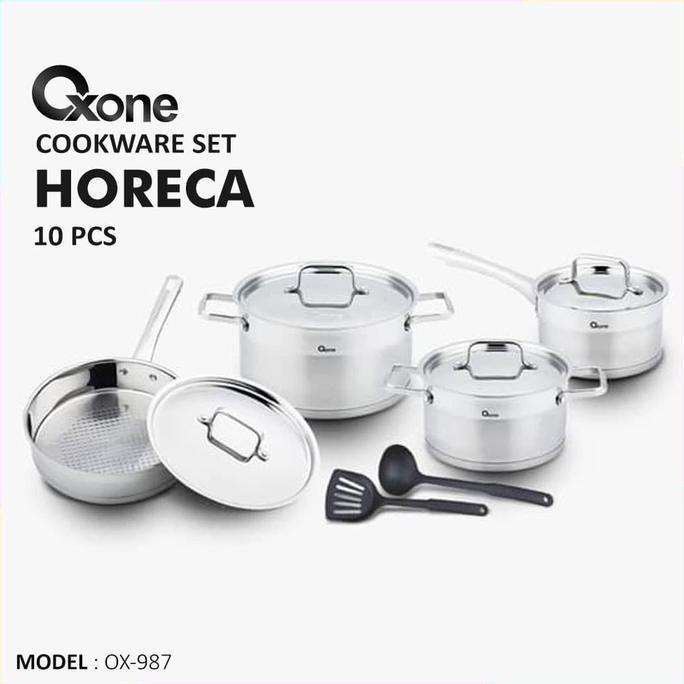 Panci Oxone Professional OX-987 Horeca Cookware Set 10 Pcs