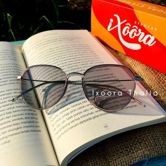Ixoora Thalia - Frame Kacamata Minus Photocromic Photochromic Anti Radiasi Pria Wanita Blueray Sinar