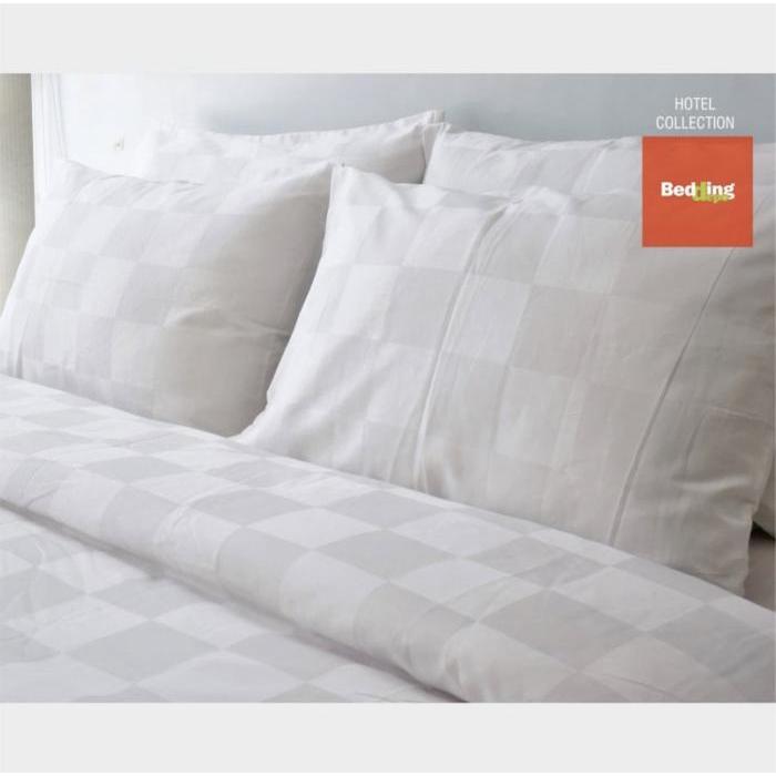 Bedding Depo - Sprei / Bedcover Hotel 100% Cotton Dobby Kotak / Square 9cm