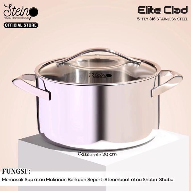 Stein Elite Clad Non-Stick - Stein Panci Set Stainless Steel