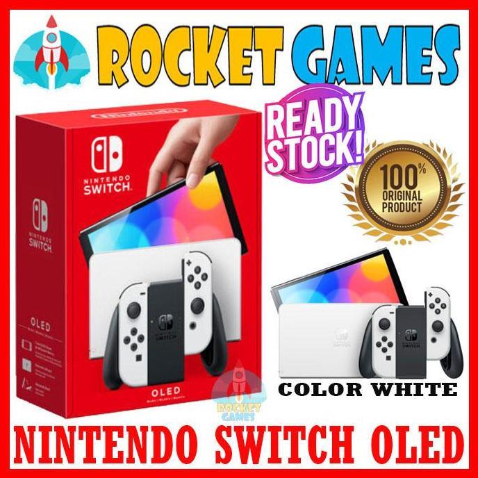 Console Nintendo Switch OLED / Mesin Nintendo Switch OLED WHITE (TERBAIK) (TERBARU) (TERMURAH)