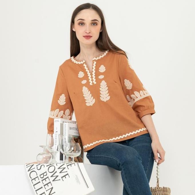 SISTER'S Blouse - Blus Atasan Wanita Katun Bordir Y9439 (ZE) (TERBAIK) (TERBARU) (TERMURAH)